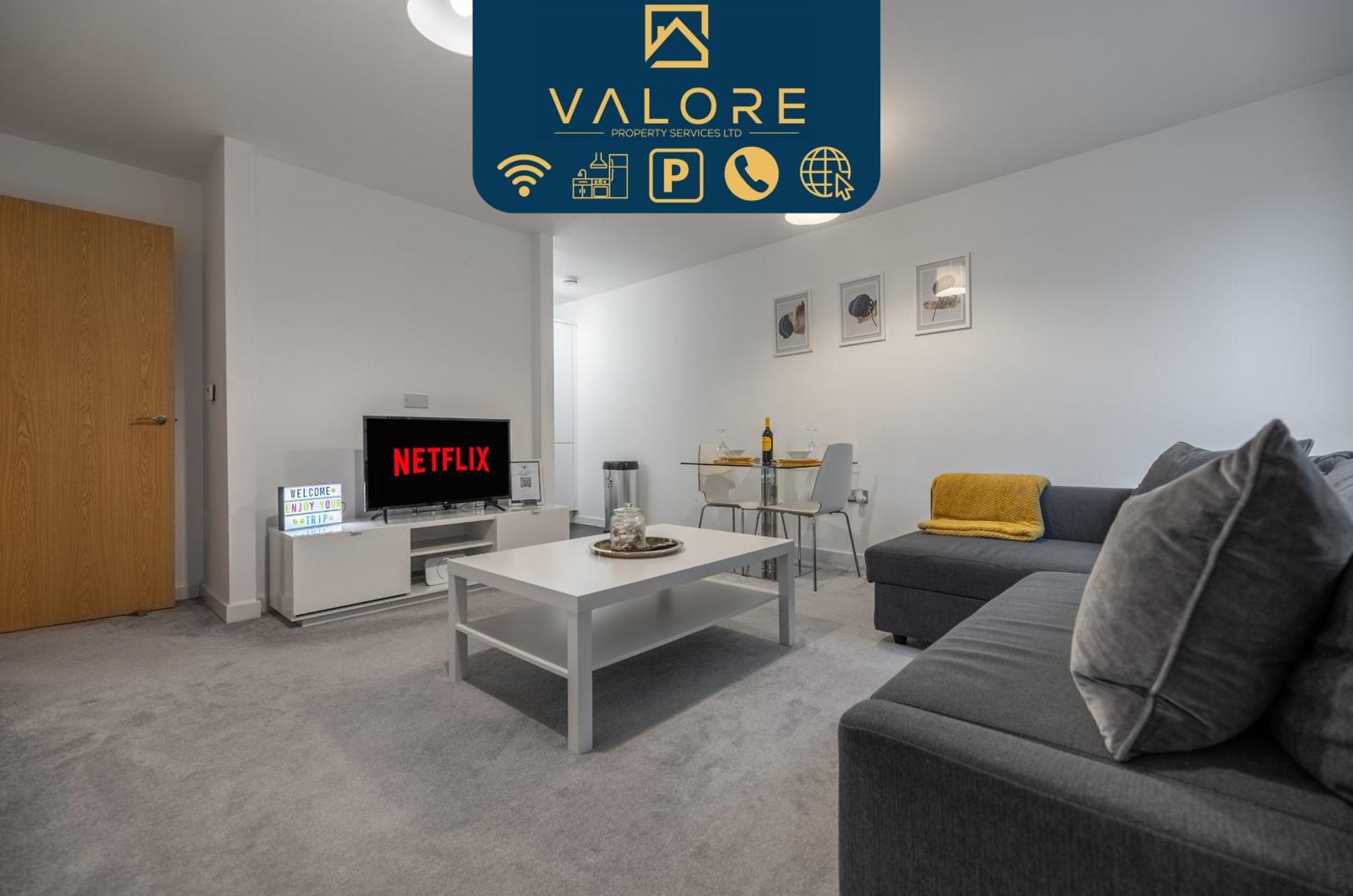 Modern 1 Bed In Central Mk, Free Parking, Smart Tv, Manhattan House By Valore Property Services มิลตันคีนส์ ภายนอก รูปภาพ
